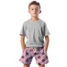 Shorts Infantil Bermuda Calção Praia Verão Cookies Cartoon Coração 650