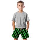 Shorts Infantil Bermuda Calção Praia Verão Dinheiro Money Neon Verde 333