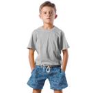 Shorts Infantil Bermuda Calção Praia Verão Monstro Azul Cartoon 223