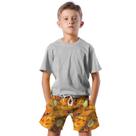 Shorts Infantil Bermuda Calção Praia Verão Pokemon Fogo Fire 149