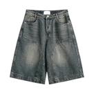 Shorts Jeans Baggy Vintage Y2K Femininos E Calças Jeans Capri Masculinas Oversized Lavadas De Perna