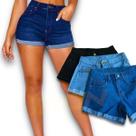 Shorts Jeans Feminina Casual Elastano Top 423