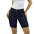 Shorts Jeans Feminino Ciclista Até o Joelho Com Elastano Modeladora Levanta Bumbum Tamanho:38COR:Azul-Marinho