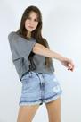 Shorts Jeans Feminino Cintura Alta