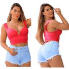 Shorts Jeans Feminino Hot Pants Cintura Alta - Stillger