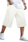 Shorts jeans GINGTTO Baggy branco tamanho 46