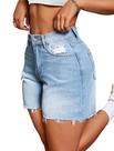 Shorts jeans IWD de cintura alta e jeans rasgados para mulheres