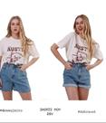Shorts Jeans Mom Cintura Alta Feminino