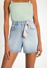Shorts Jeans Mommy Cintura Alta e Chapa Barriga - Lunender