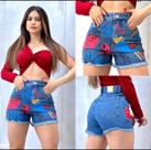 Shorts Jeans Pintado a Mão - 409 Shorts Jeans Pintado a Mão - 409