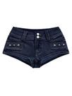 Shorts jeans WDIRARA Low Rise Skinny Mini Blue para mulheres