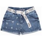 Shorts Juvenil Look Jeans c/ Cinto Jeans Moletom Shorts Juvenil Look Jeans c/ Cinto Jeans Moletom