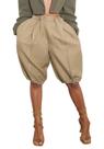 Shorts LETSVDO 2026 Summer Lantern Balloon Baggy Khaki para mulheres Shorts LETSVDO 2026 Summer Lantern Balloon Baggy Khaki para mulheres