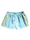 Shorts MakeMechic Listrados de Verão para mulheres azul/amarelo XS
