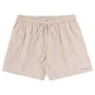 Shorts masculino bege em tecido plano estampado 74759