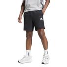 Shorts masculinos Adidas Tall Essentials de 7 polegadas pretos e brancos