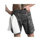 Shorts Masculinos De Corrida E Fitness De Secagem Rápida, Cor Sólida, Camada Única, Tecido Trançado,