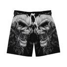Shorts Masculinos De Secagem Rápida Com Estampa 3D De Caveira Para Esportes Ao Ar Livre