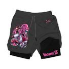Shorts Masculinos De Verão Soltos E Respiráveis Com Estampa Dragon Ball Goku Majin Buu, Calças
