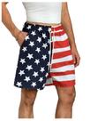 Shorts masculinos WDIRARA xadrez xadrez para ginástica azul/vermelho XS