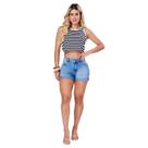 Shorts Max Denim Medio UP Feminino - Jeans claro