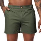 Shorts Oymyakon masculinos casuais de algodão chino de 15 cm com bolsos