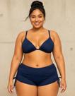 Shorts Plus Size Calcinha Bionda Sunquíni Regulagem Corda Amarrar Sunkíni Moda Praia Verão