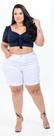 Shorts Plus Size Xtra Charmy Branco
