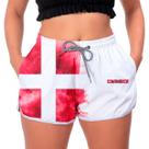 Shorts Praia Academia Verão Coleção W2 Copa Linha Paises Seleção Dinamarca Feminino