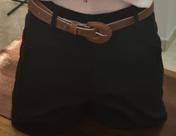 shorts preto de brim