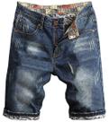 Shorts QZH.DUAO Summer Fashion Jeans Stretch para homens L-Dark Blue