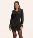 Shorts Saia Feminino Tweed Polly Endless Preto