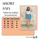 Shorts Saia Jeans Plus Size Cós Alto Tamanho Grande Verão