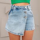 Shorts Saia Jeans Wrap Feminina Revanche Waterloo