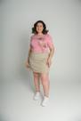 Shorts Saia Ponto Roma com Elastano Forrado - Bege Shorts Saia Ponto Roma com Elastano Forrado - Bege