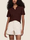 Shorts Sarja Curto com Fenda Lateral Dzarm Shorts Sarja Curto com Fenda Lateral Dzarm
