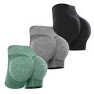 Shorts sicoozoe Scrunch Booty Workout para mulheres, pacote médio com 3 unidades
