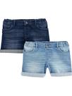 Shorts Simple Joys da Carter's Girls em jeans escuro/jeans claros