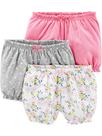 Shorts Simple Joys da Carter's para meninas de 18 meses (pacote com 3)