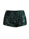 Shorts SOLY HUX femininos com lantejoulas brilhantes, microverdes, tamanho M Shorts SOLY HUX femininos com lantejoulas brilhantes, microverdes, tamanho M