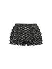 Shorts SOLY HUX femininos de bolinhas com babados, mini calças Y2k Shorts SOLY HUX femininos de bolinhas com babados, mini calças Y2k