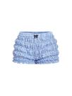 Shorts SOLY HUX Ruffle Plaid Y2k Lace Bloomers Elastic Blue Shorts SOLY HUX Ruffle Plaid Y2k Lace Bloomers Elastic Blue