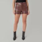 Shorts susie curto couro feminino Shorts susie curto couro feminino