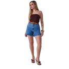 Shorts Teezz Jeans Medio Carrot Feminino - Jeans claro Shorts Teezz Jeans Medio Carrot Feminino - Jeans claro