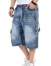 Shorts Yeokou masculinos folgados, hip hop, jeans de trabalho Shorts Yeokou masculinos folgados, hip hop, jeans de trabalho