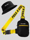 Shoulder Bag Masculina Mini Bolsa Necessaire Basica + Chapeu Bucket Pega a Visão