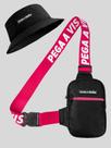 Shoulder Bag Masculina Mini Bolsa Necessaire Basica + Chapeu Bucket Pega a Visão