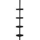 Shower Caddy Bath Bliss 4 Tier Tensions Corner Matte Black