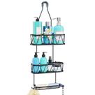 Shower Caddy HaPirm Hanging à prova de ferrugem, impermeável, preto