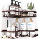 Shower Caddy Sakugi Corner, pacote com 2 unidades, aço inoxidável marrom